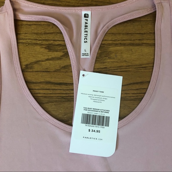 Fabletics Peggy Pink Racerback Tank Size L - Picture 2 of 8